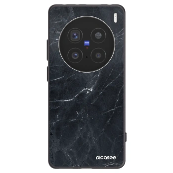 Picasee fekete szilikon tok az alábbi mobiltelefonokra Vivo X200 Pro - Black marble