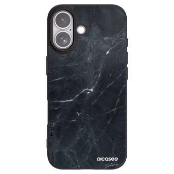 Picasee fekete szilikon tok az alábbi mobiltelefonokra Apple iPhone 17 - Black marble