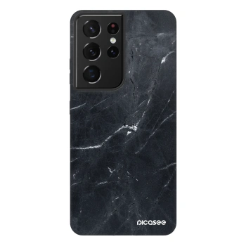 Picasee Fashion Case Samsung Galaxy S21 Ultra 5G G998B - Black marble