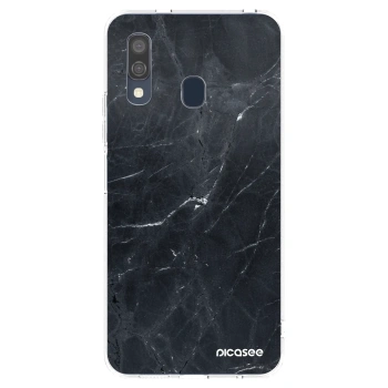 Picasee átlátszó szilikon tok az alábbi mobiltelefonokra Samsung Galaxy A40 A405F - Black marble