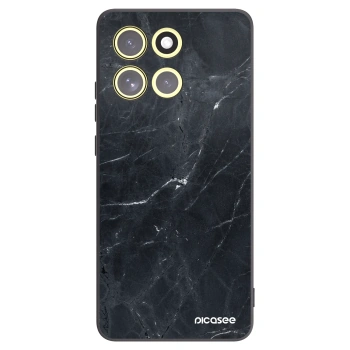Picasee fekete szilikon tok az alábbi mobiltelefonokra Motorola Moto G86 5G - Black marble