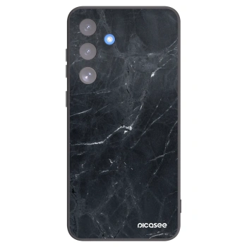 Picasee fekete szilikon tok az alábbi mobiltelefonokra Samsung Galaxy S25 FE 5G - Black marble