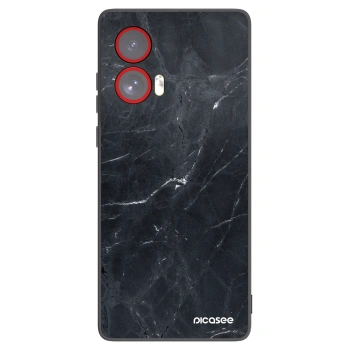 Picasee fekete szilikon tok az alábbi mobiltelefonokra Motorola Edge 50 Fusion - Black marble