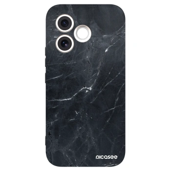 Picasee fekete szilikon tok az alábbi mobiltelefonokra Honor 600 Lite - Black marble