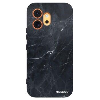 Picasee fekete szilikon tok az alábbi mobiltelefonokra Honor 600 - Black marble
