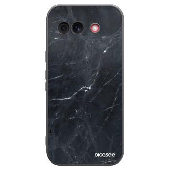 Picasee fekete szilikon tok az alábbi mobiltelefonokra Google Pixel 10a - Black marble