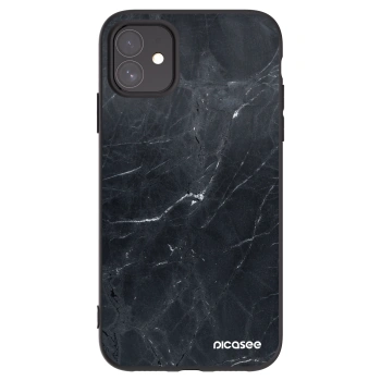 Picasee fekete szilikon tok az alábbi mobiltelefonokra Apple iPhone 11 - Black marble