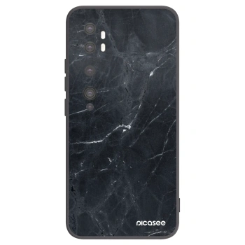 Picasee fekete szilikon tok az alábbi mobiltelefonokra Xiaomi Mi Note 10 (Pro) - Black marble