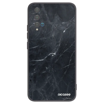 Picasee fekete szilikon tok az alábbi mobiltelefonokra Huawei Nova 5T - Black marble