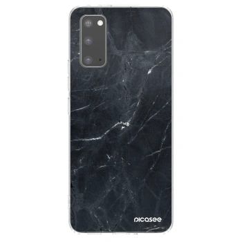 Picasee átlátszó szilikon tok az alábbi mobiltelefonokra Samsung Galaxy S20 G980F - Black marble