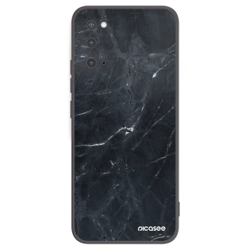 Picasee fekete szilikon tok az alábbi mobiltelefonokra Samsung Galaxy S20 G980F - Black marble