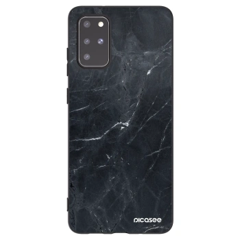 Picasee fekete szilikon tok az alábbi mobiltelefonokra Samsung Galaxy S20+ G985F - Black marble