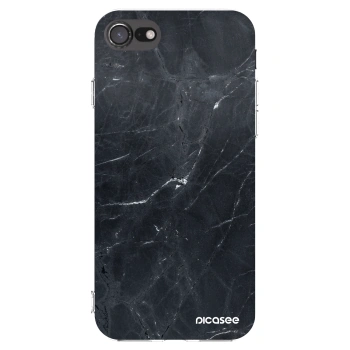 Picasee átlátszó szilikon tok az alábbi mobiltelefonokra Apple iPhone SE 2020 - Black marble