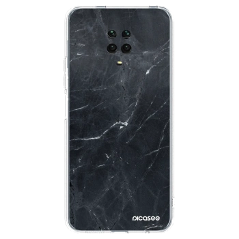Picasee átlátszó szilikon tok az alábbi mobiltelefonokra Xiaomi Redmi Note 9 Pro - Black marble