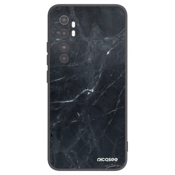 Picasee fekete szilikon tok az alábbi mobiltelefonokra Xiaomi Mi Note 10 Lite - Black marble