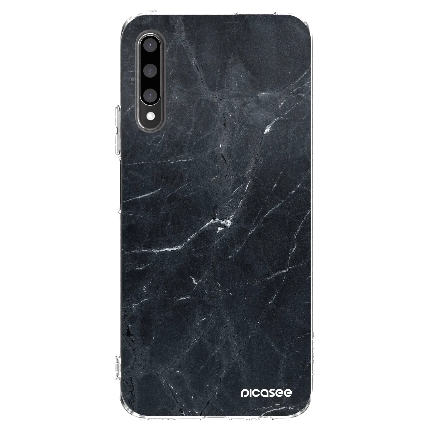 Picasee átlátszó szilikon tok az alábbi mobiltelefonokra Honor 9X Pro - Black marble