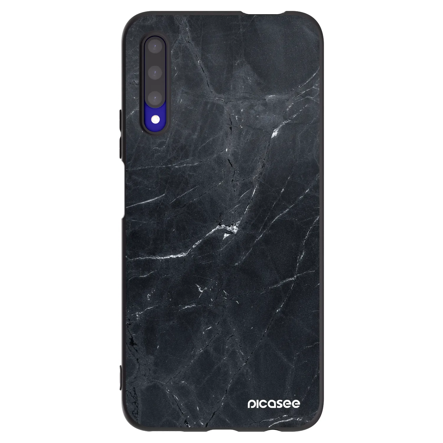 Picasee fekete szilikon tok az alábbi mobiltelefonokra Honor 9X Pro - Black marble