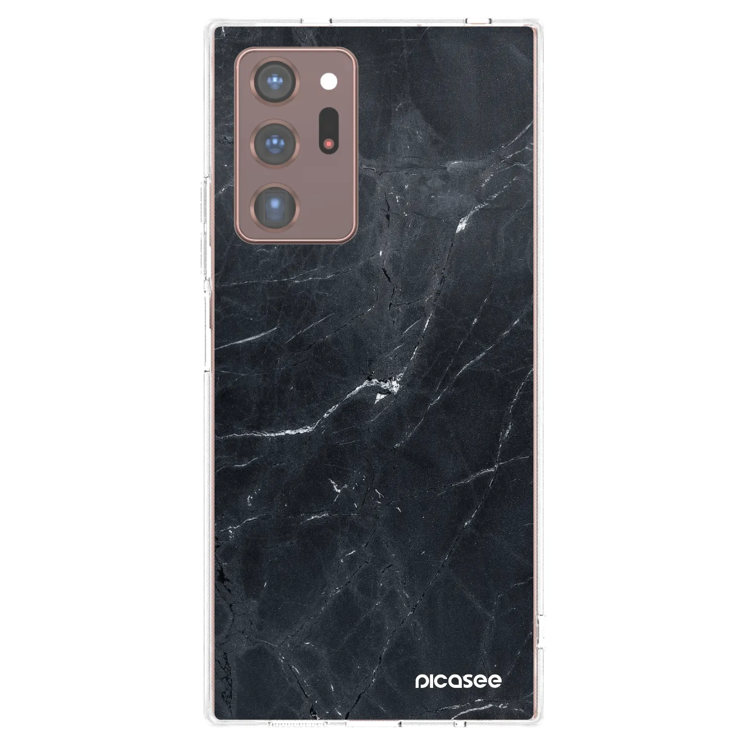 Picasee átlátszó szilikon tok az alábbi mobiltelefonokra Samsung Galaxy Note 20 Ultra - Black marble