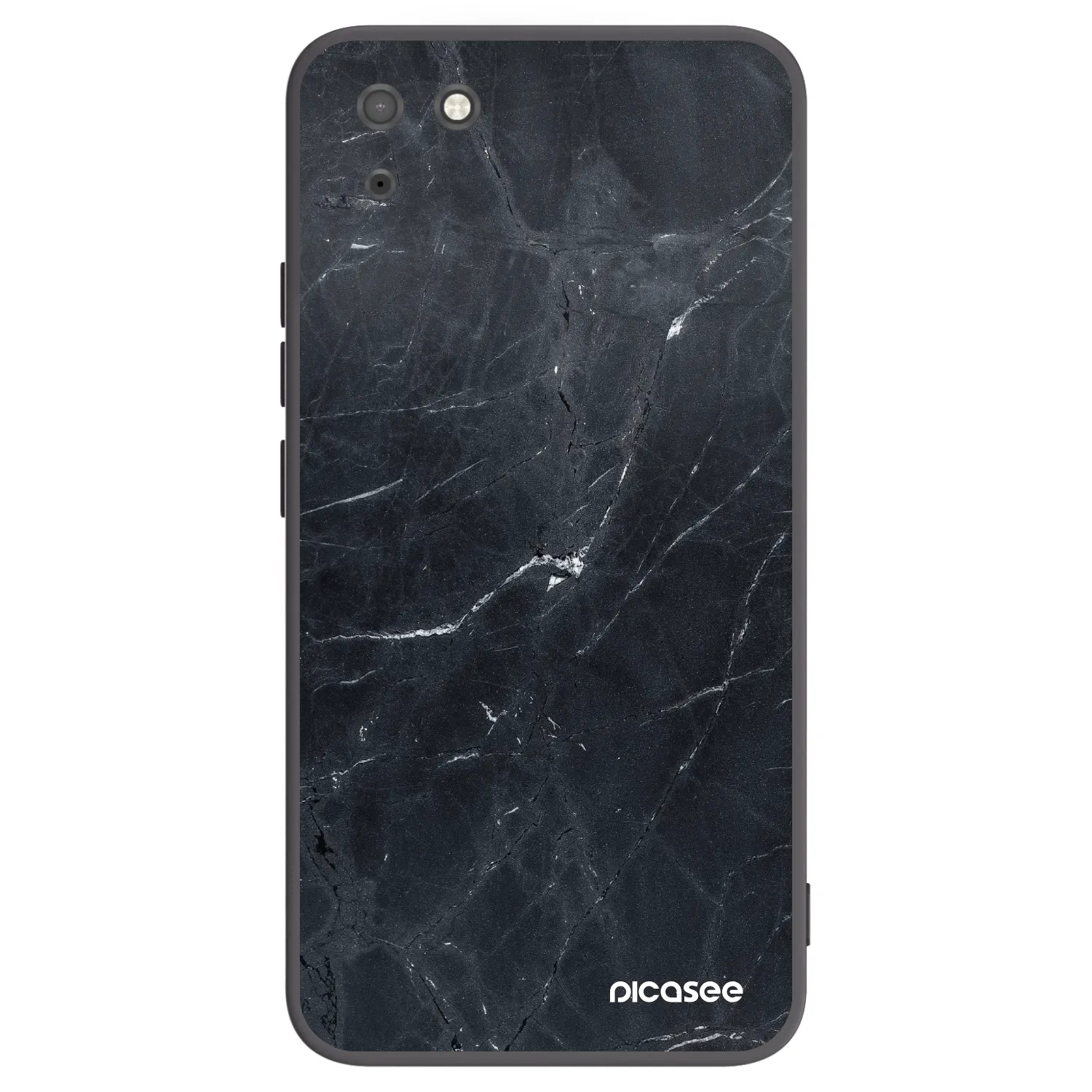Picasee fekete szilikon tok az alábbi mobiltelefonokra Huawei Y5P - Black marble
