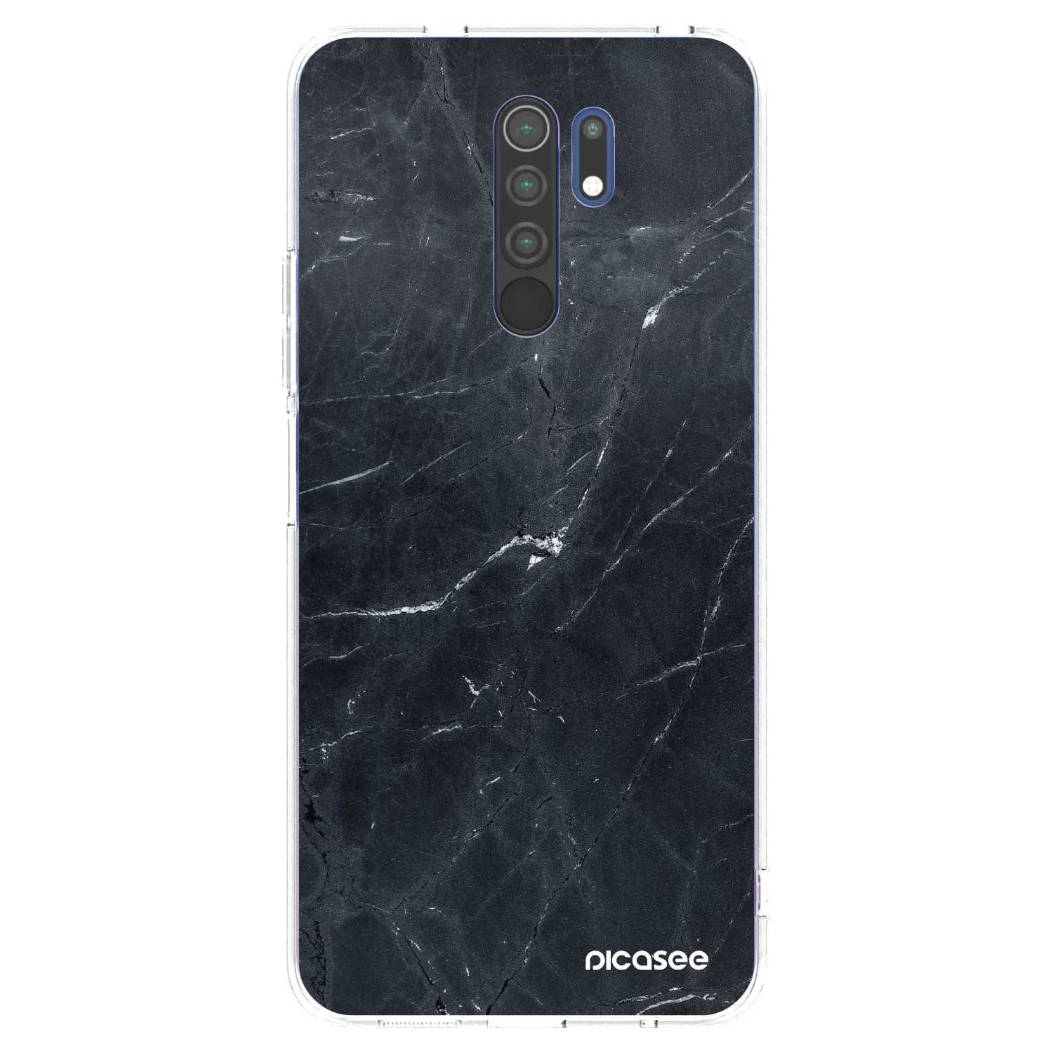 Picasee átlátszó szilikon tok az alábbi mobiltelefonokra Xiaomi Redmi 9 - Black marble
