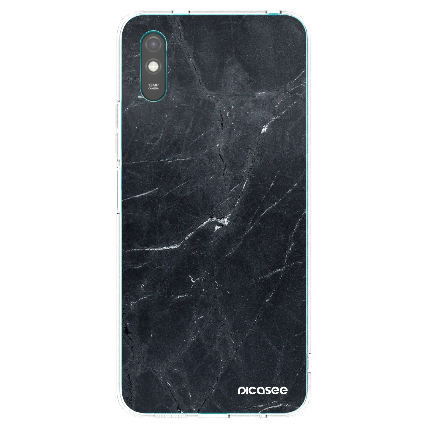 Picasee átlátszó szilikon tok az alábbi mobiltelefonokra Xiaomi Redmi 9A - Black marble