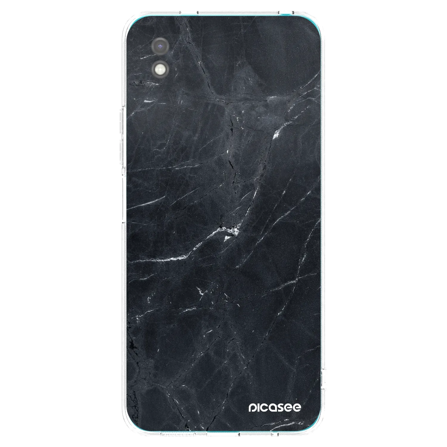 Picasee fekete szilikon tok az alábbi mobiltelefonokra Xiaomi Redmi 9A - Black marble