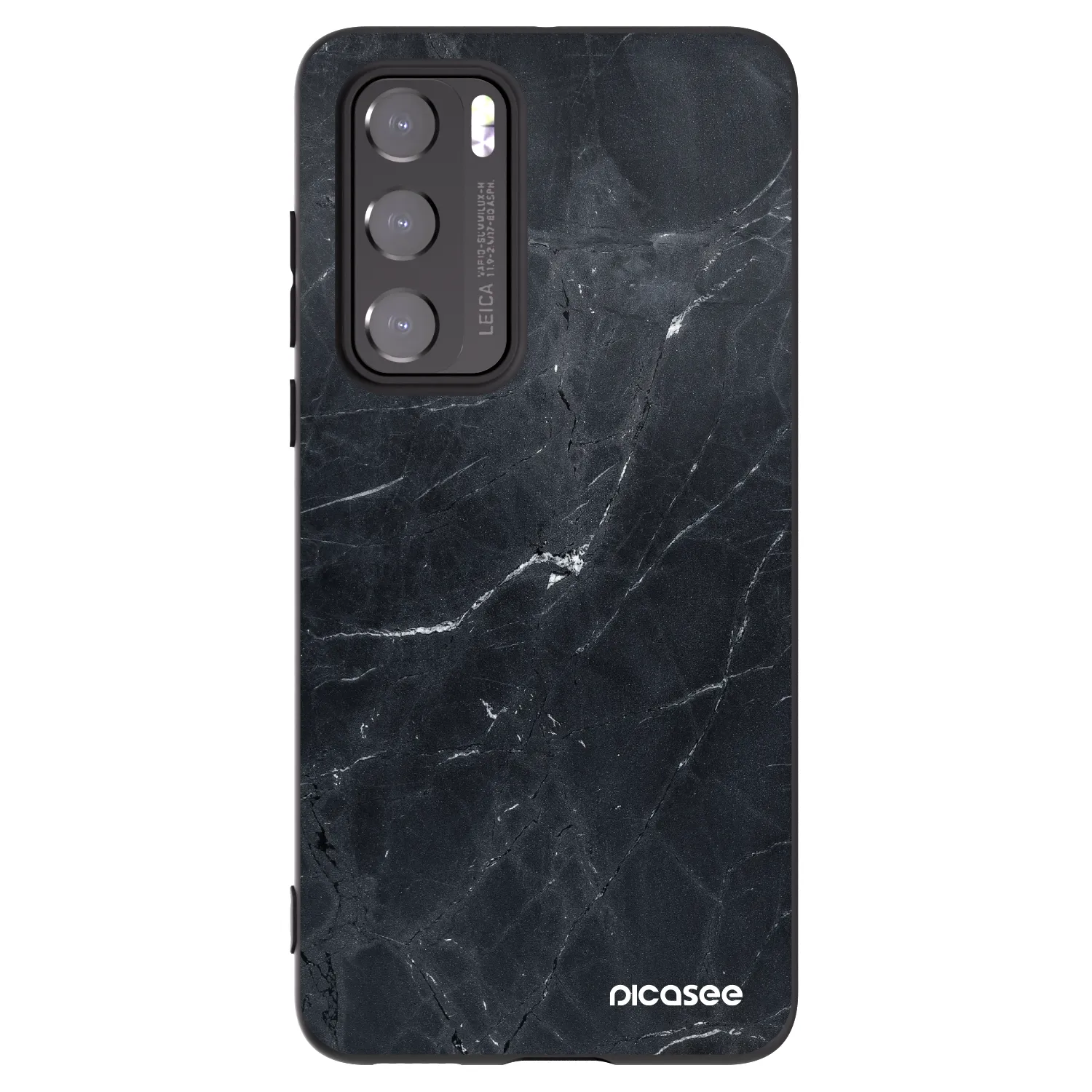 Picasee fekete szilikon tok az alábbi mobiltelefonokra Huawei P40 - Black marble