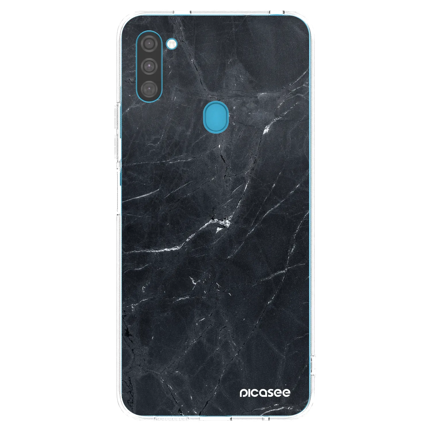 Picasee átlátszó szilikon tok az alábbi mobiltelefonokra Samsung Galaxy M11 - Black marble