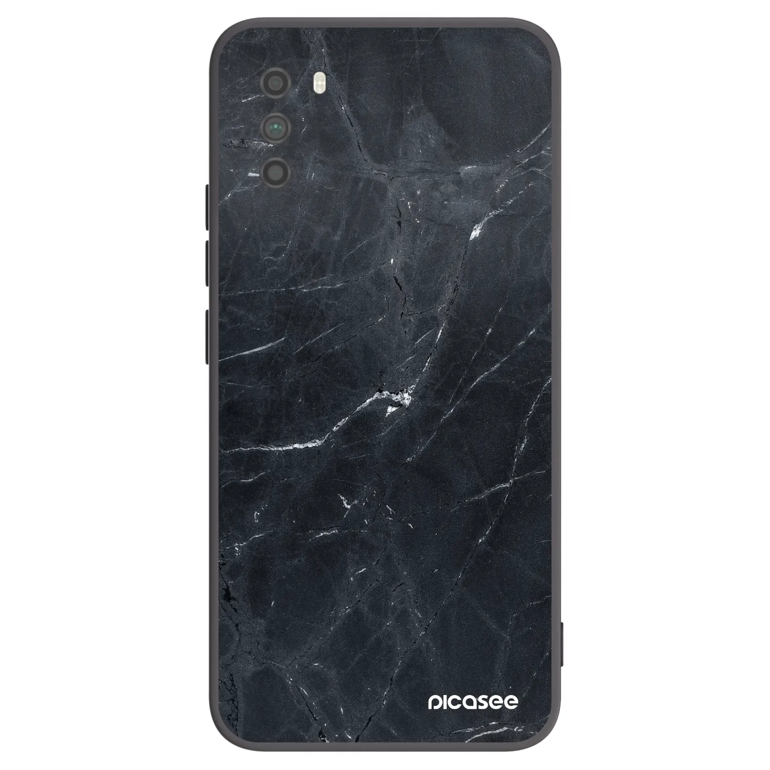 Picasee fekete szilikon tok az alábbi mobiltelefonokra Xiaomi Poco M3 - Black marble