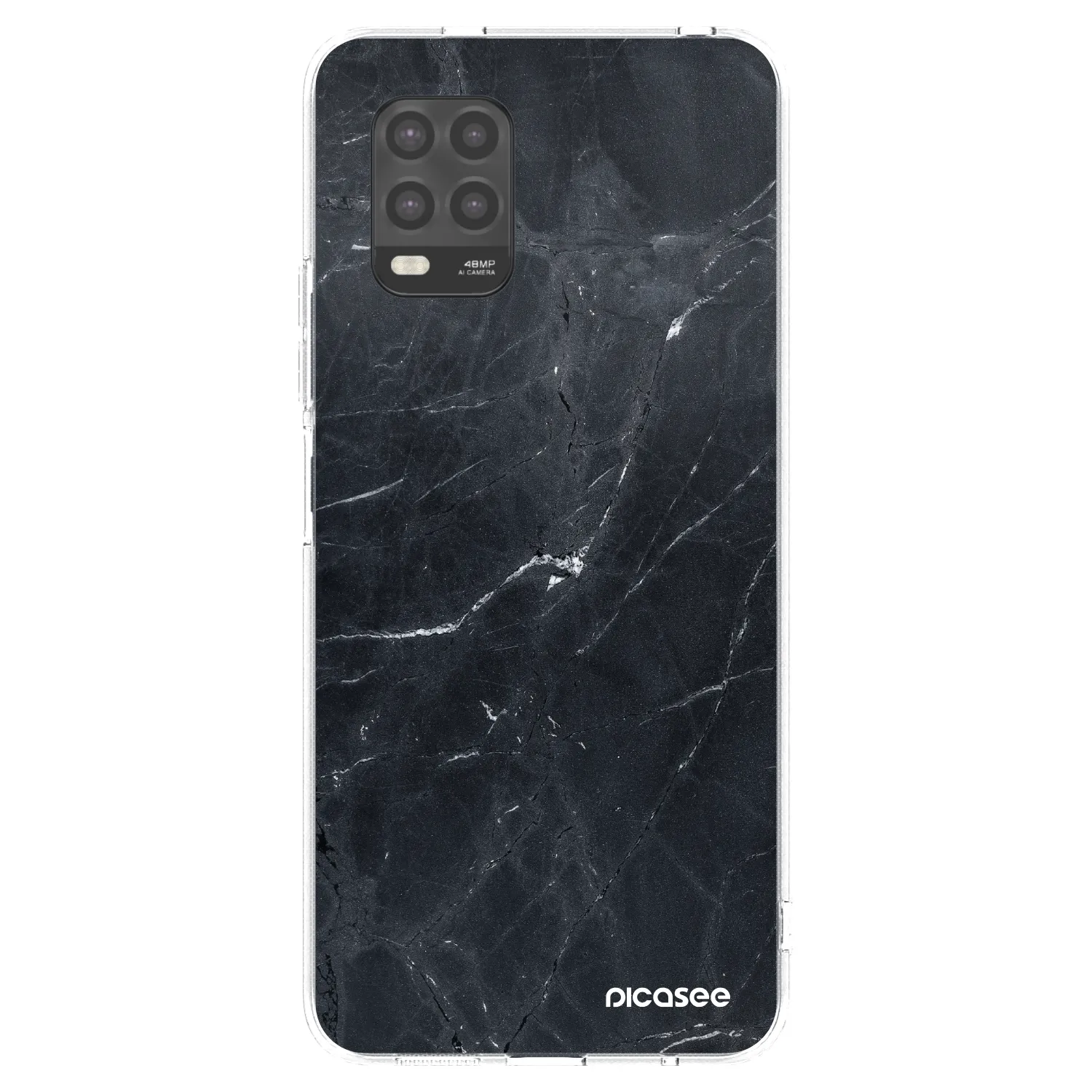 Picasee átlátszó szilikon tok az alábbi mobiltelefonokra Xiaomi Mi 10 Lite - Black marble