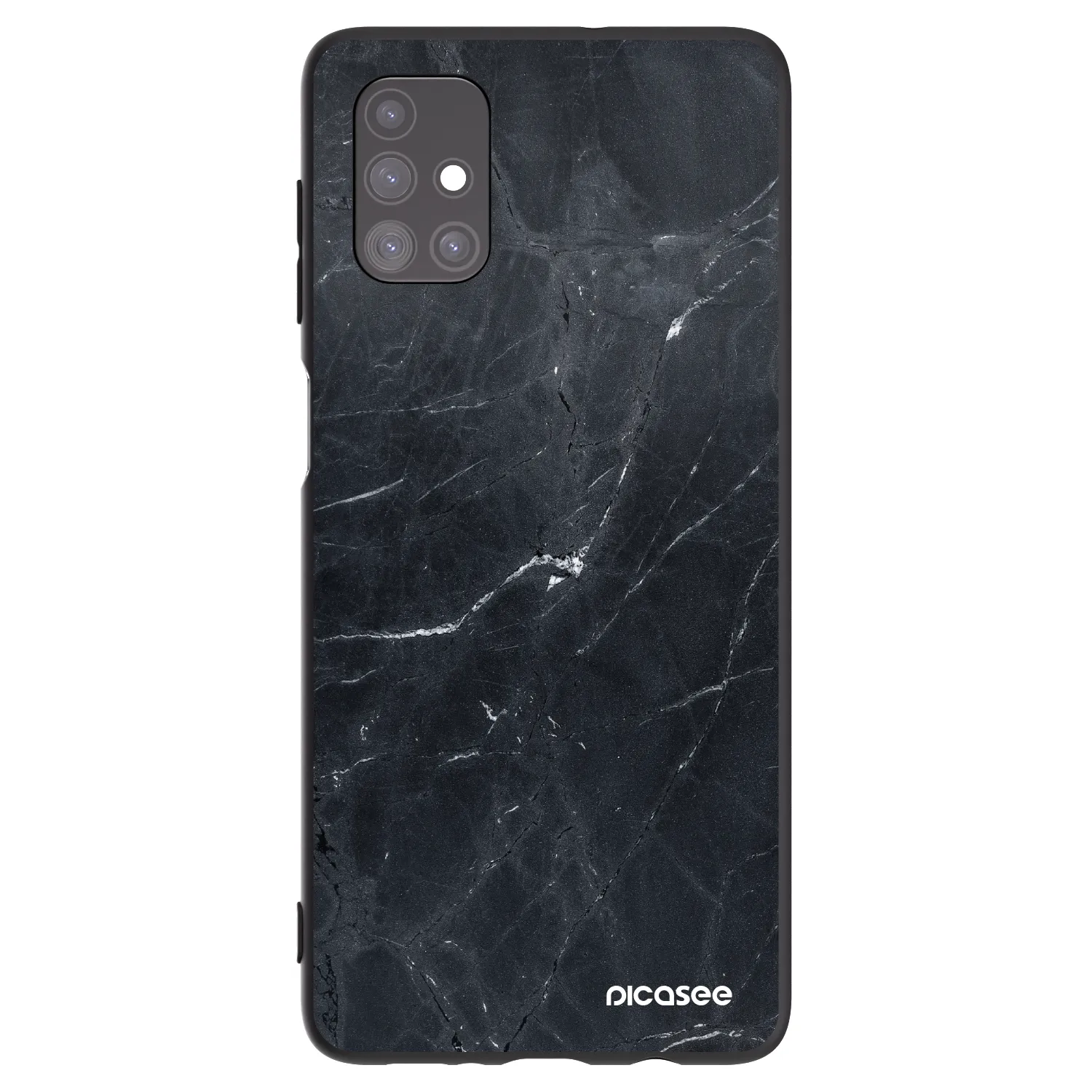 Picasee fekete szilikon tok az alábbi mobiltelefonokra Samsung Galaxy M51 M515F - Black marble