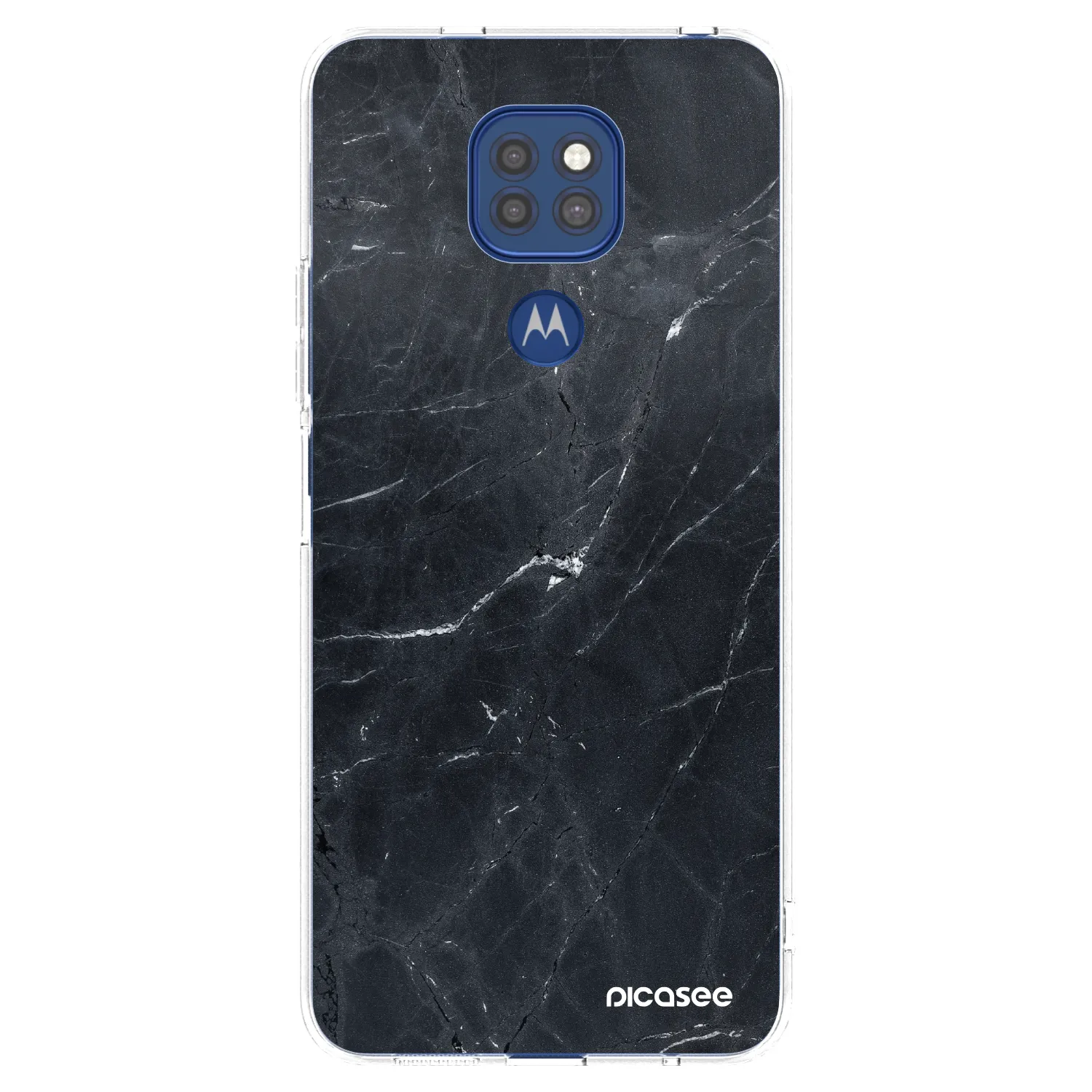 Picasee átlátszó szilikon tok az alábbi mobiltelefonokra Motorola Moto G9 Play - Black marble