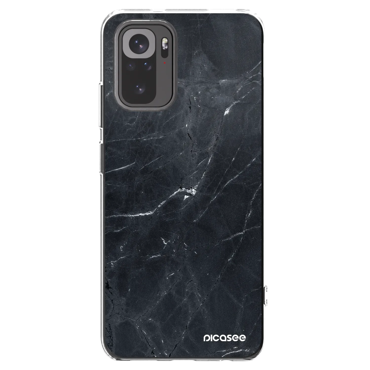 Picasee átlátszó szilikon tok az alábbi mobiltelefonokra Xiaomi Redmi Note 10 - Black marble