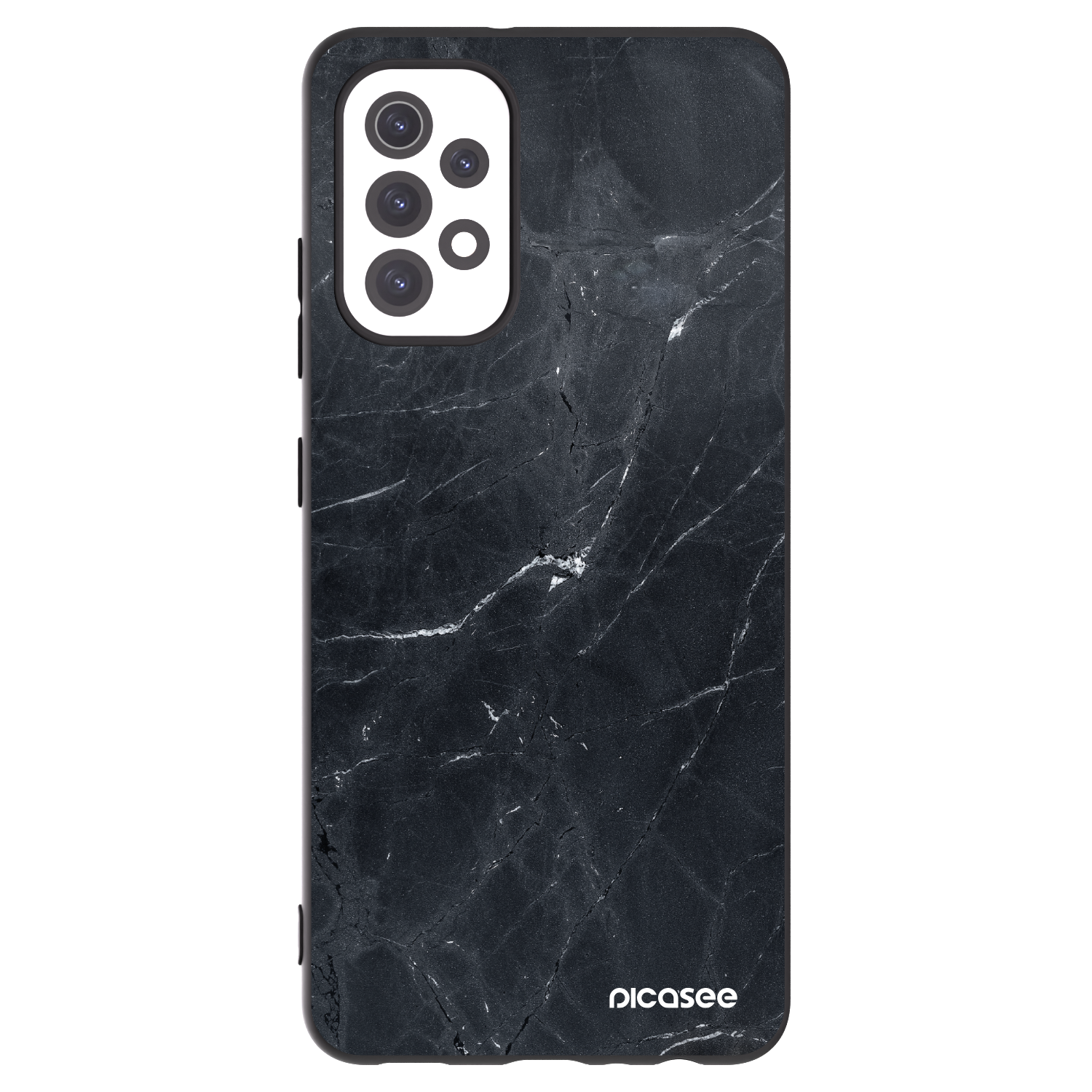 Picasee fekete szilikon tok az alábbi mobiltelefonokra Samsung Galaxy A32 5G A326B - Black marble