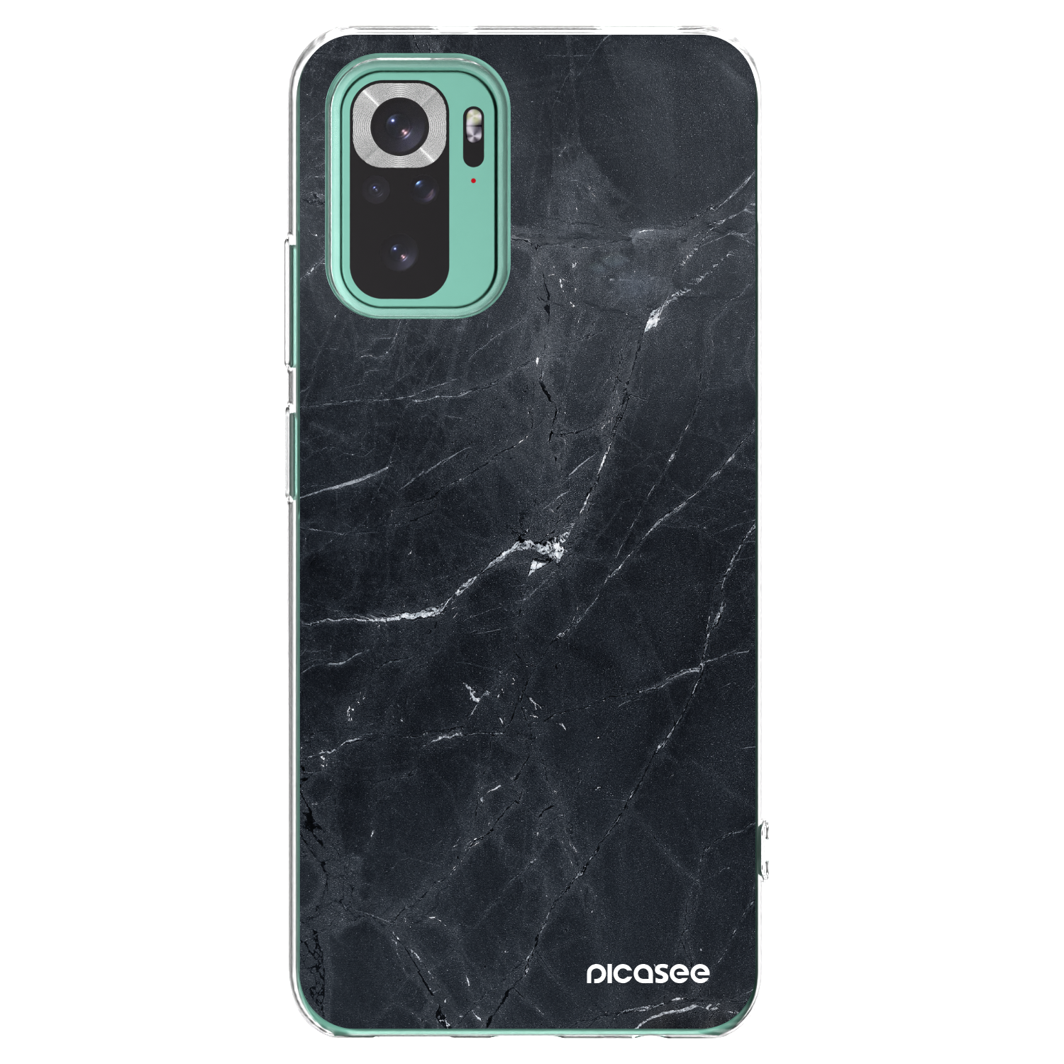 Picasee átlátszó szilikon tok az alábbi mobiltelefonokra Xiaomi Redmi Note 10 Pro - Black marble