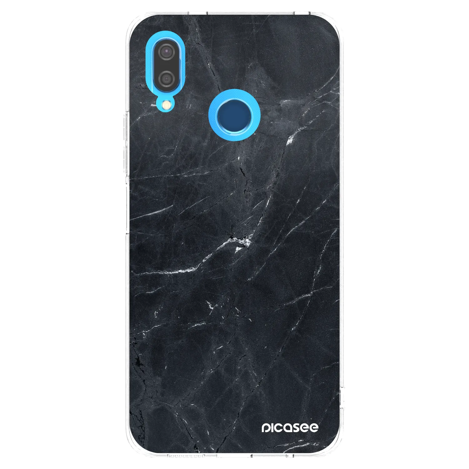 Picasee átlátszó szilikon tok az alábbi mobiltelefonokra Huawei P20 Lite - Black marble