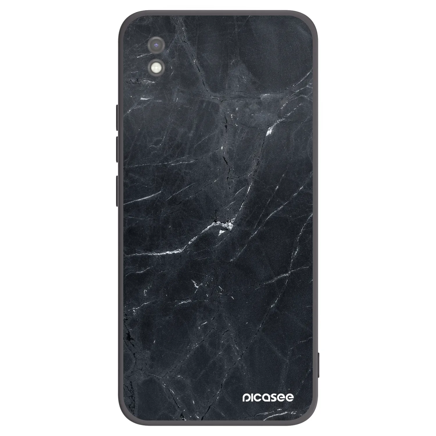 Picasee fekete szilikon tok az alábbi mobiltelefonokra Xiaomi Redmi 9AT - Black marble