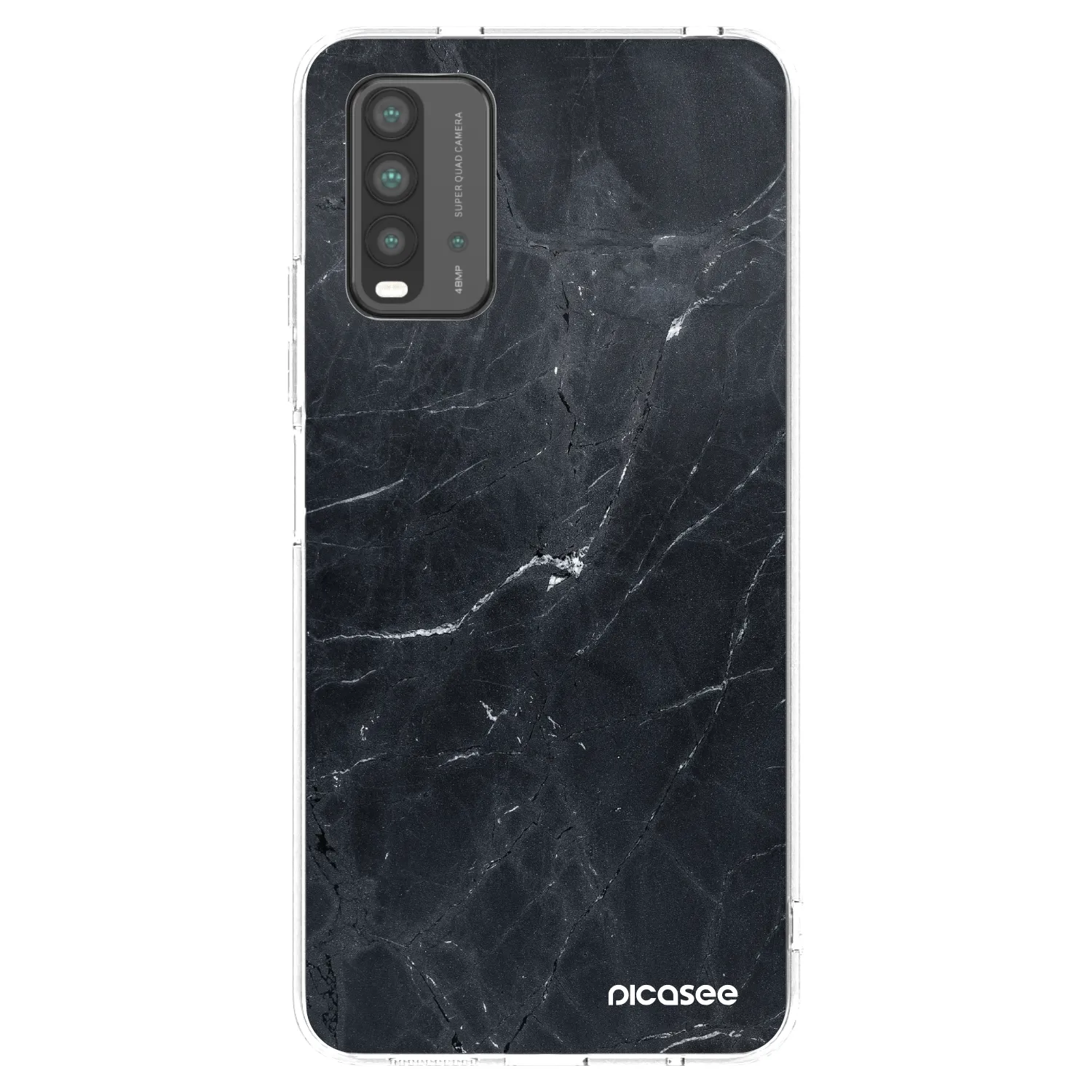 Picasee átlátszó szilikon tok az alábbi mobiltelefonokra Xiaomi Redmi 9T - Black marble