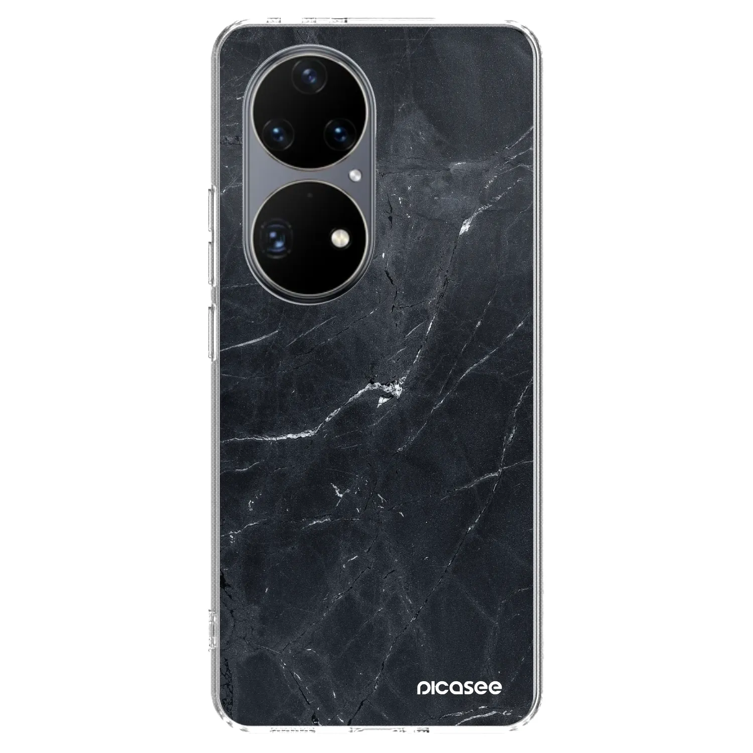 Picasee átlátszó szilikon tok az alábbi mobiltelefonokra Huawei P50 - Black marble