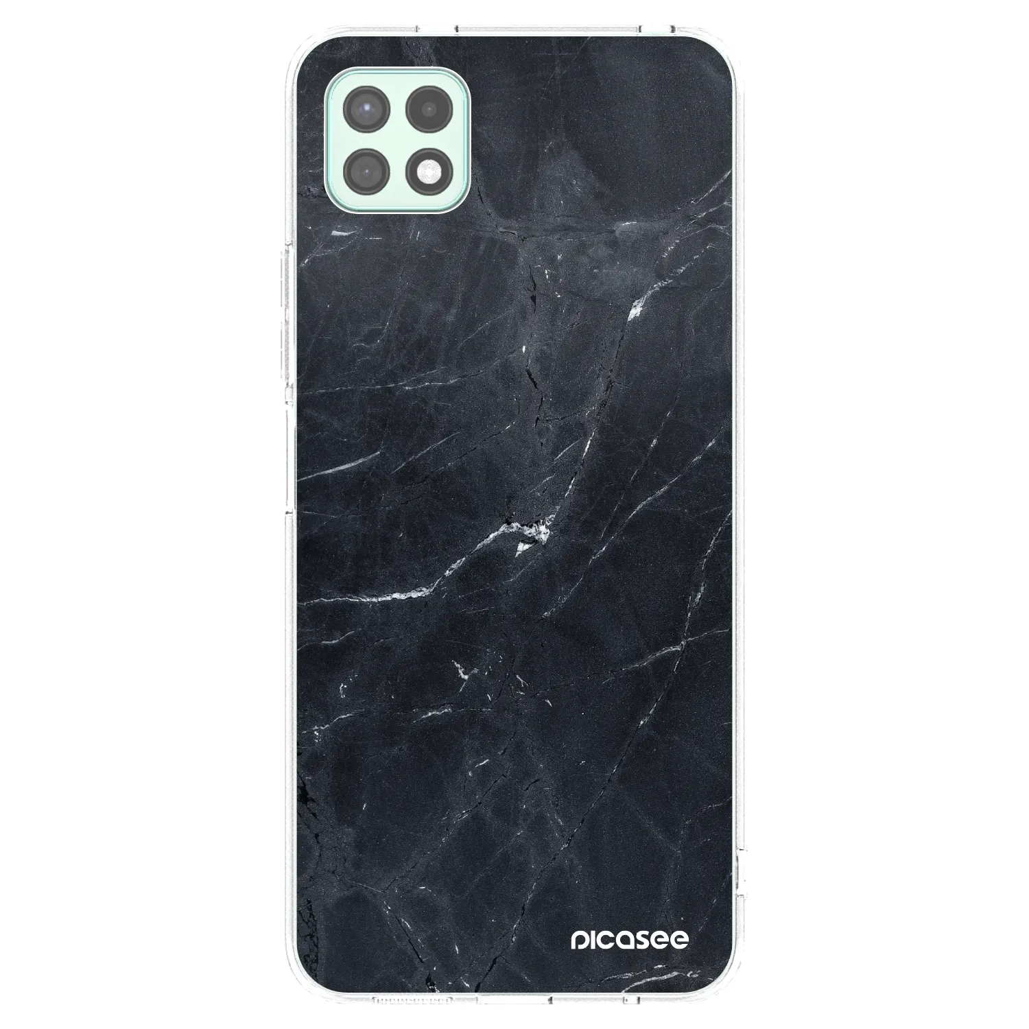Picasee átlátszó szilikon tok az alábbi mobiltelefonokra Samsung Galaxy A22 A226B 5G - Black marble