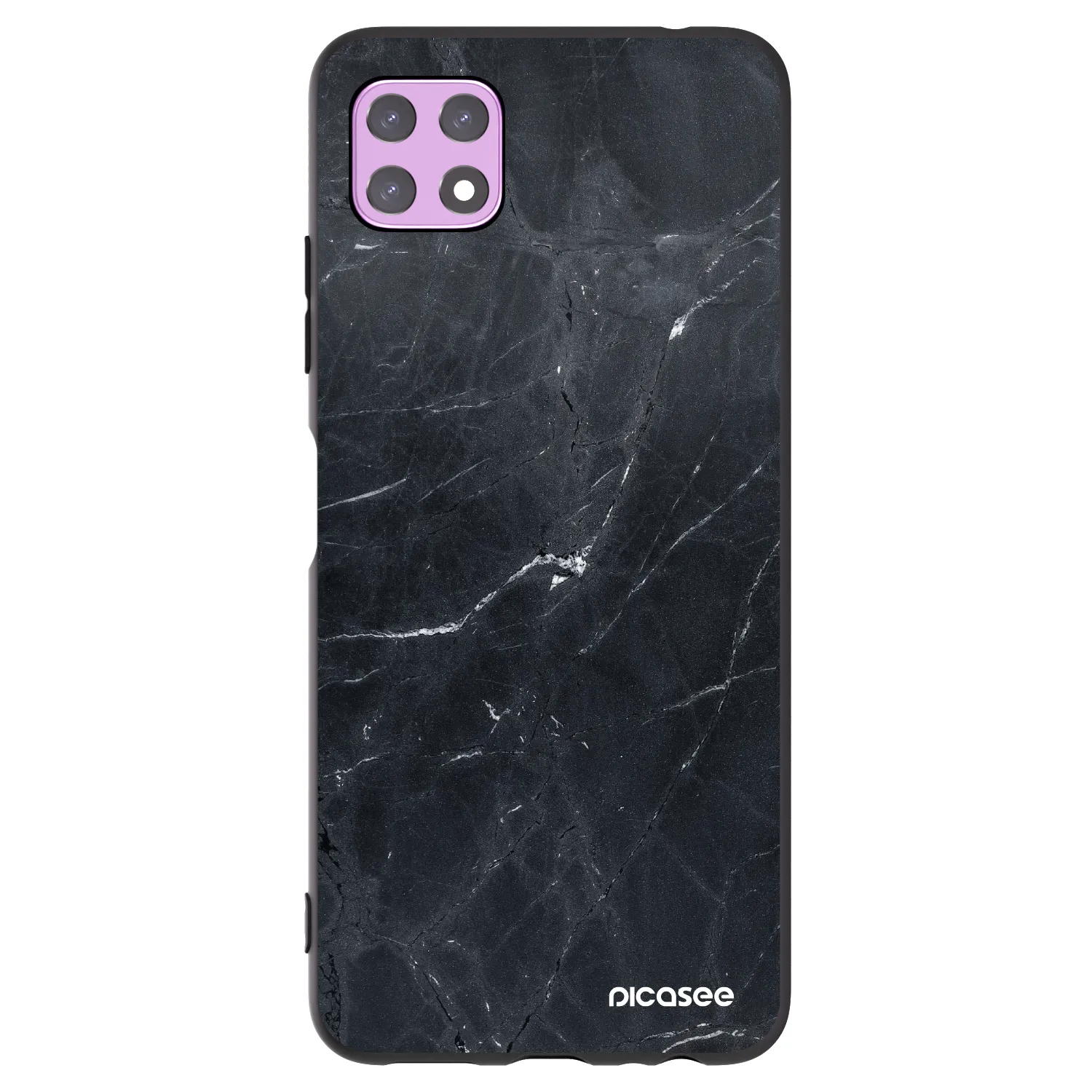 Picasee fekete szilikon tok az alábbi mobiltelefonokra Samsung Galaxy A22 A226B 5G - Black marble