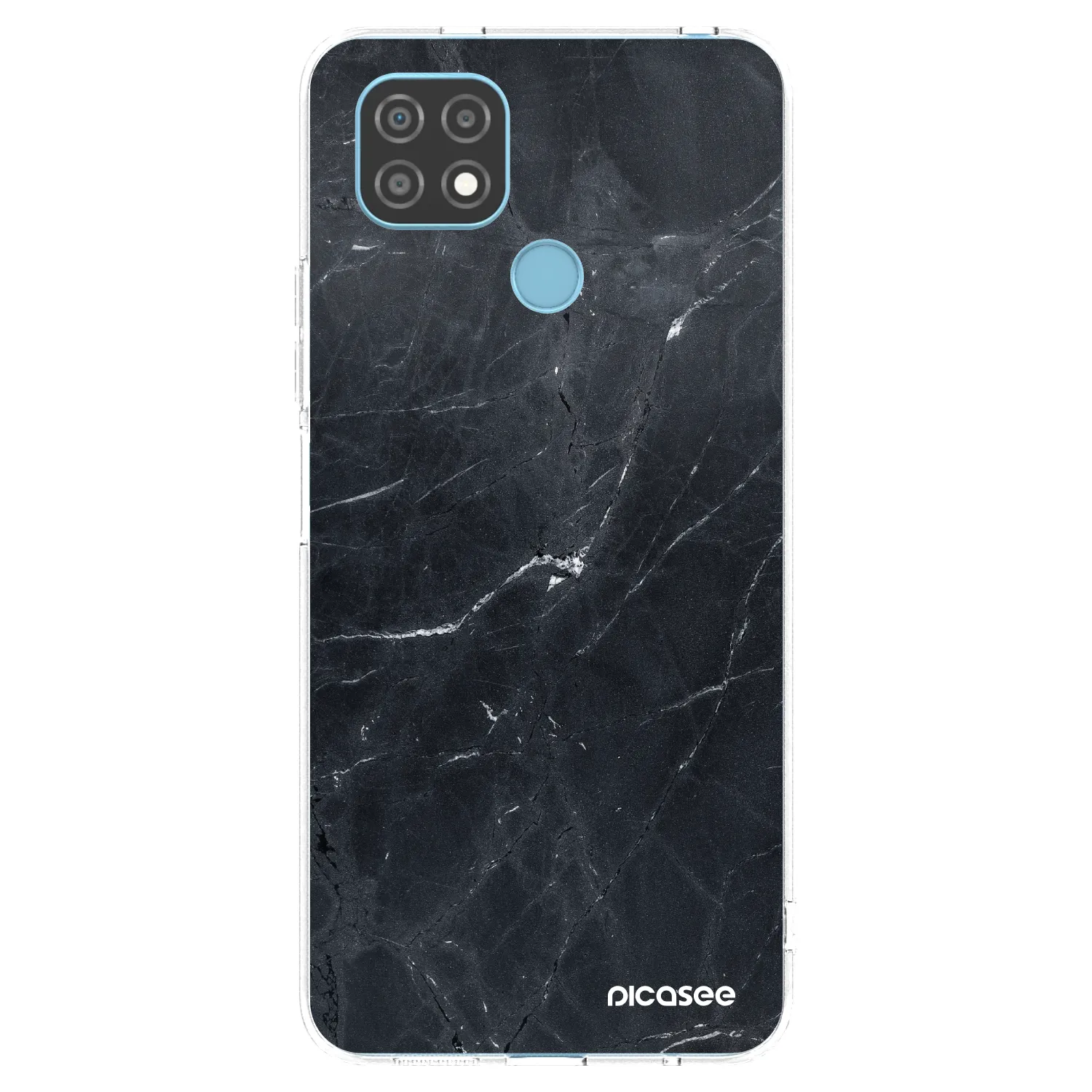 Picasee átlátszó szilikon tok az alábbi mobiltelefonokra Realme C21 - Black marble