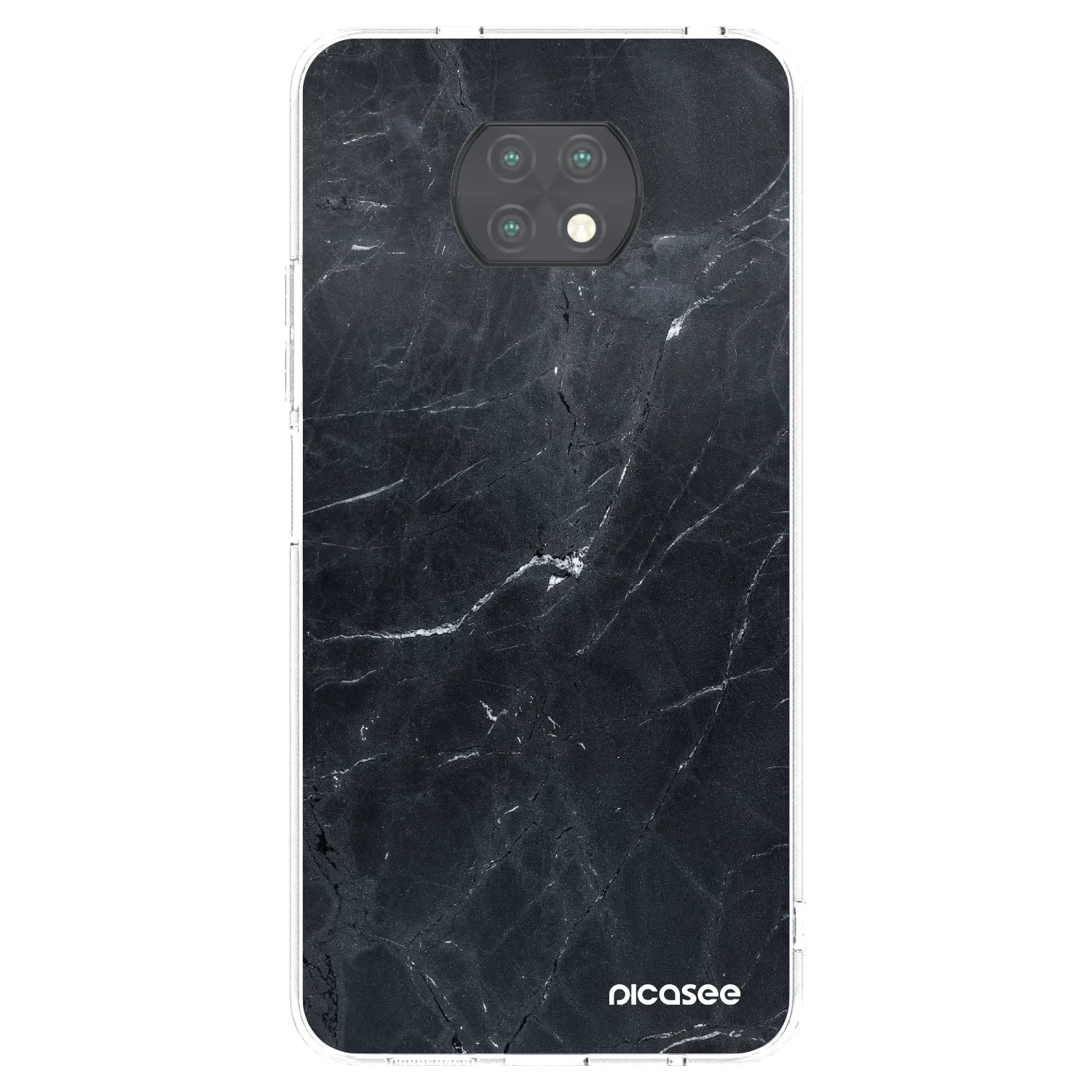 Picasee átlátszó szilikon tok az alábbi mobiltelefonokra Xiaomi Redmi Note 9T - Black marble