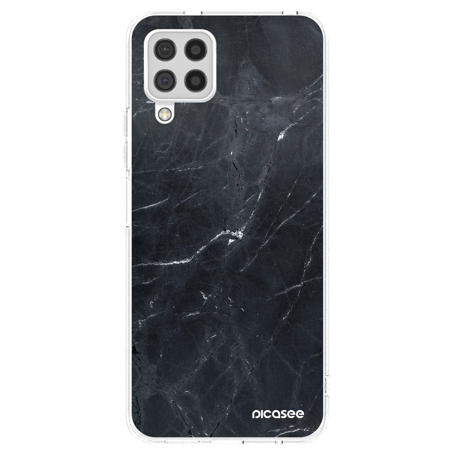 Picasee átlátszó szilikon tok az alábbi mobiltelefonokra Samsung Galaxy A22 A225F 4G - Black marble