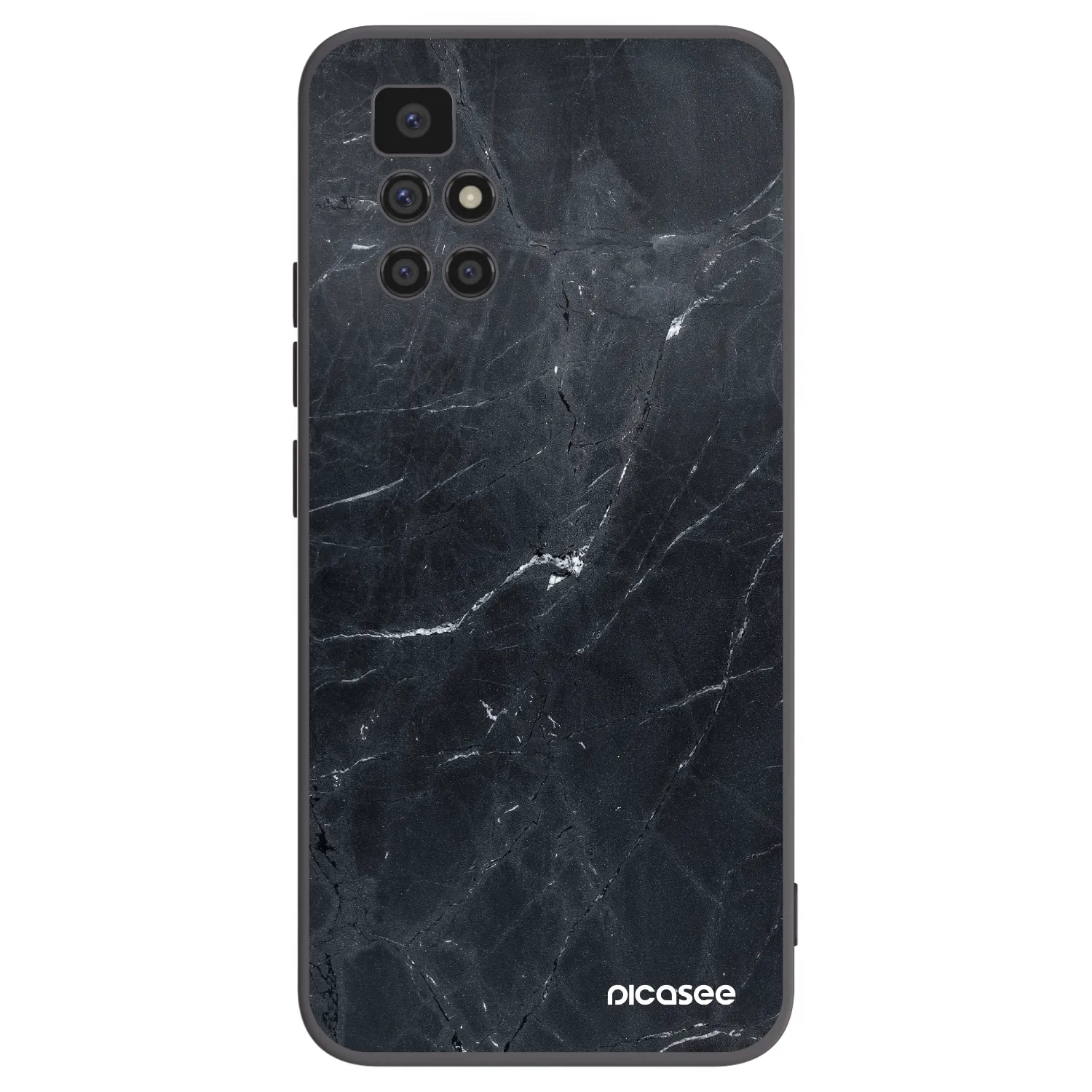 Picasee fekete szilikon tok az alábbi mobiltelefonokra Xiaomi Redmi 10 - Black marble