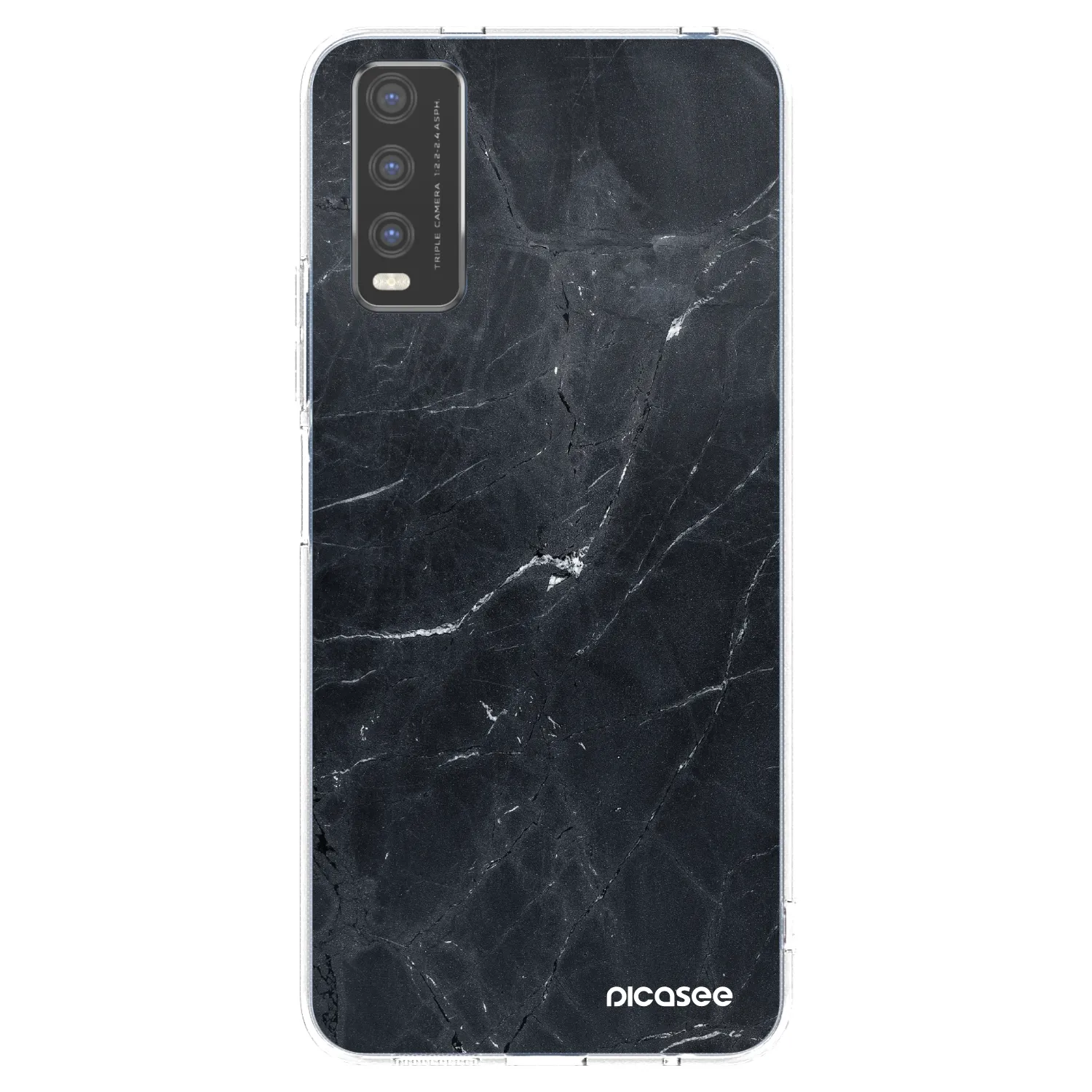 Picasee átlátszó szilikon tok az alábbi mobiltelefonokra Vivo Y20s - Black marble