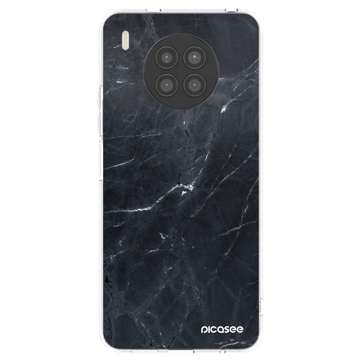 Picasee átlátszó szilikon tok az alábbi mobiltelefonokra Huawei Nova 8i - Black marble