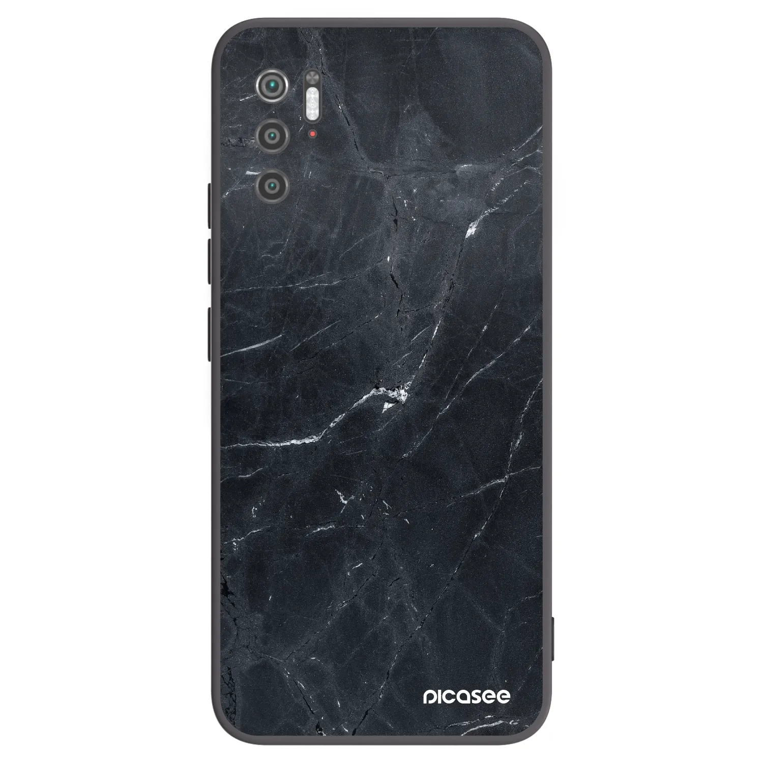 Picasee fekete szilikon tok az alábbi mobiltelefonokra Xiaomi Poco M3 Pro 5G - Black marble