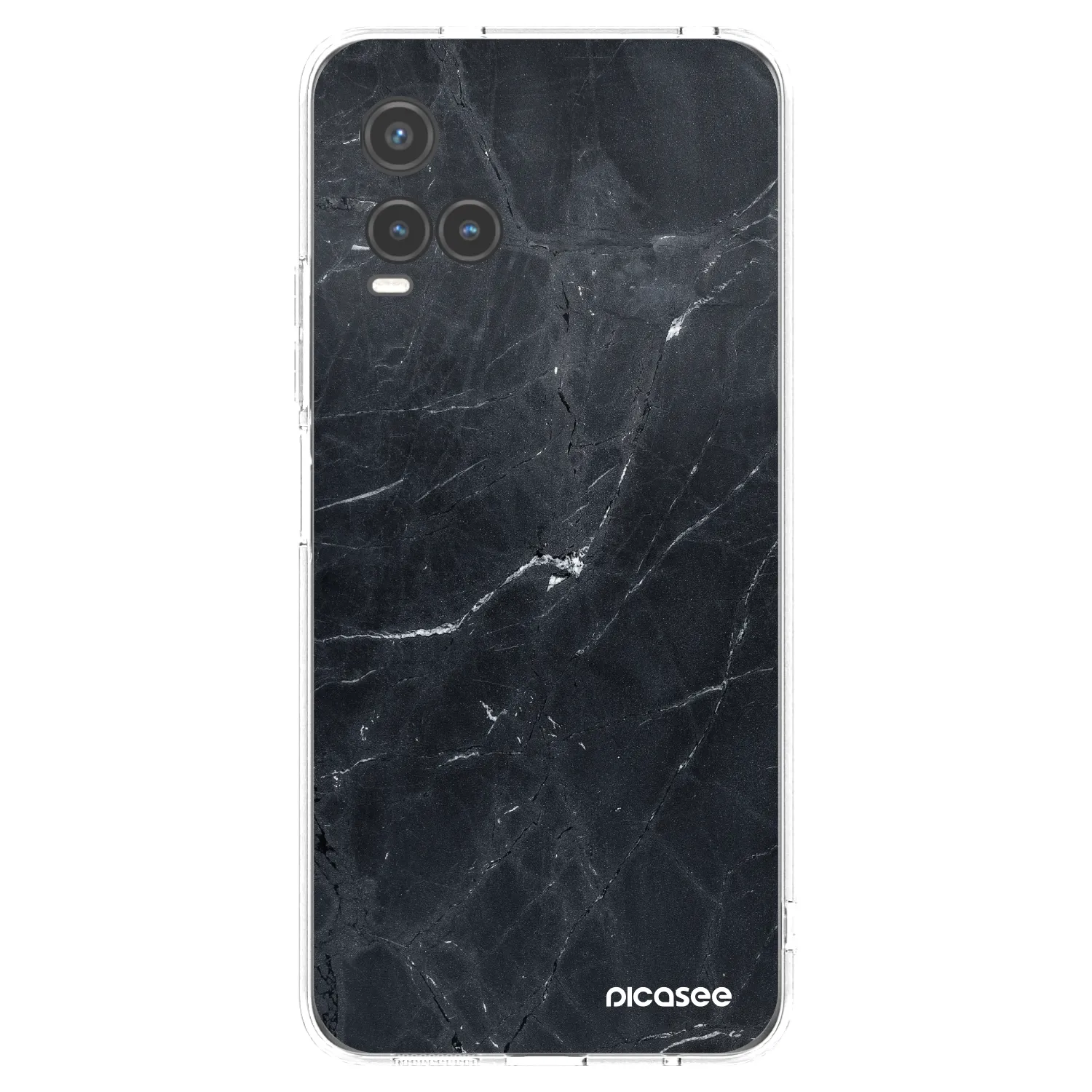 Picasee átlátszó szilikon tok az alábbi mobiltelefonokra Vivo Y33s - Black marble