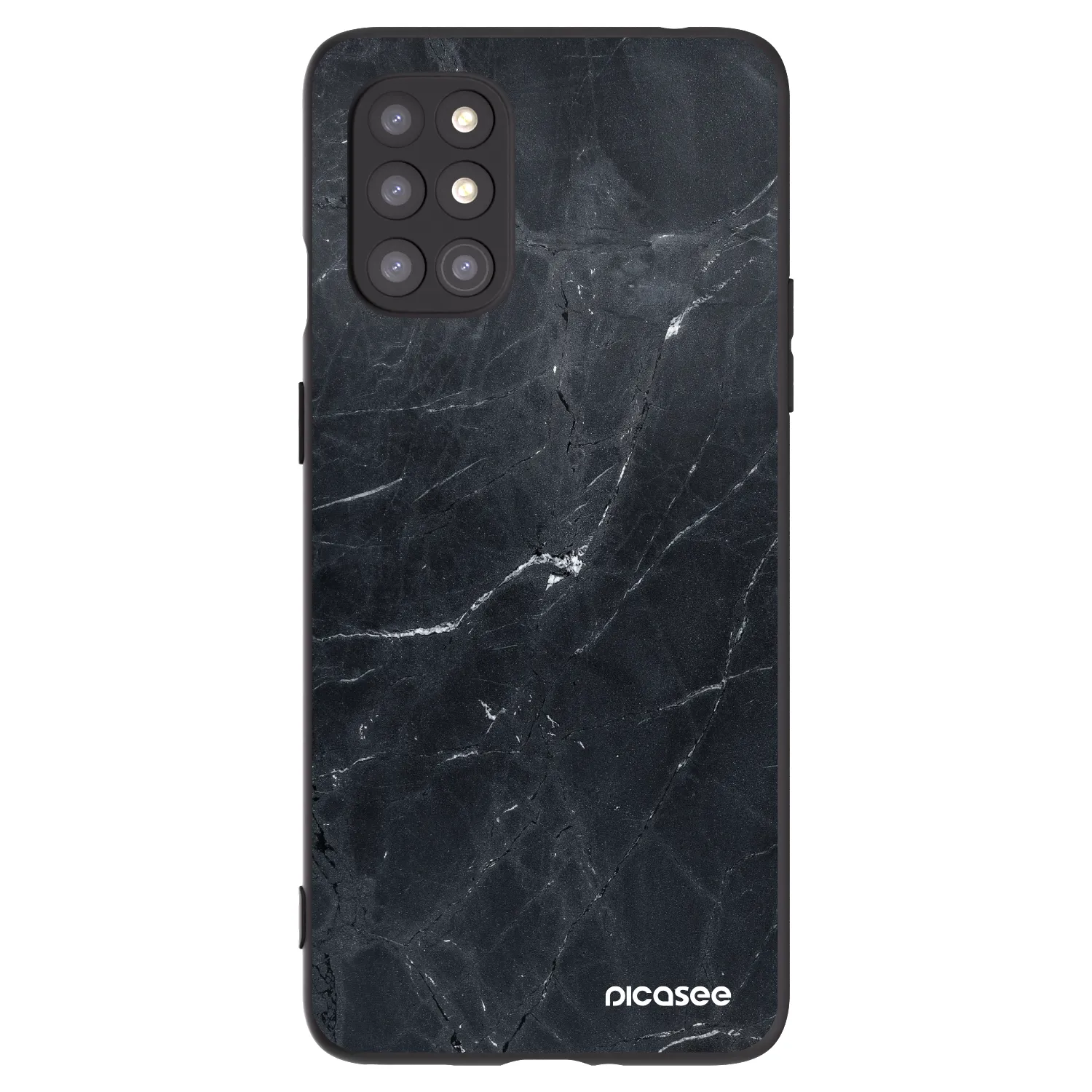 Picasee fekete szilikon tok az alábbi mobiltelefonokra OnePlus 8T - Black marble